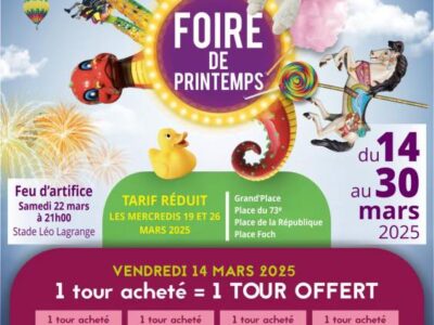 Foire de printemps de Béthune 2025 : fête foraine en famille
